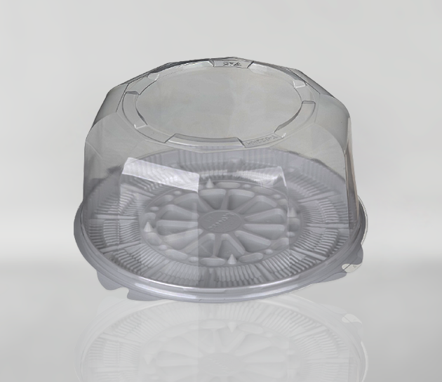 Круглая безреберная упаковка для тортов T-022KH