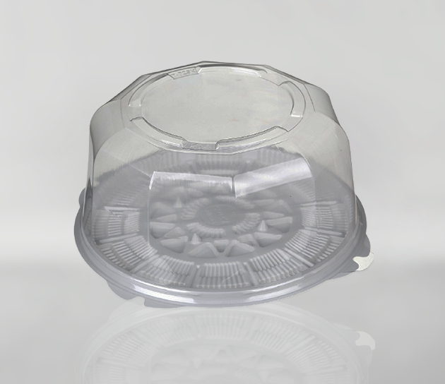 Круглая безреберная упаковка для тортов Т-023K