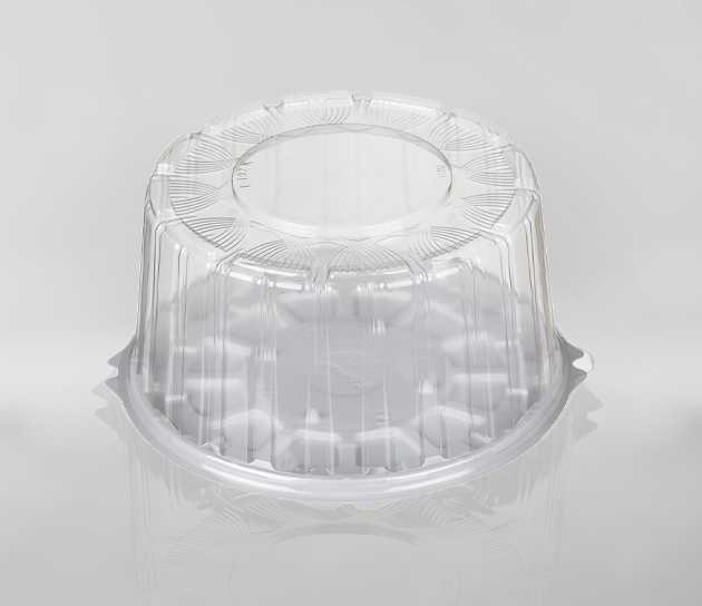 Круглая упаковка для тортов с ребрами жесткости Т-192/1К (СП)