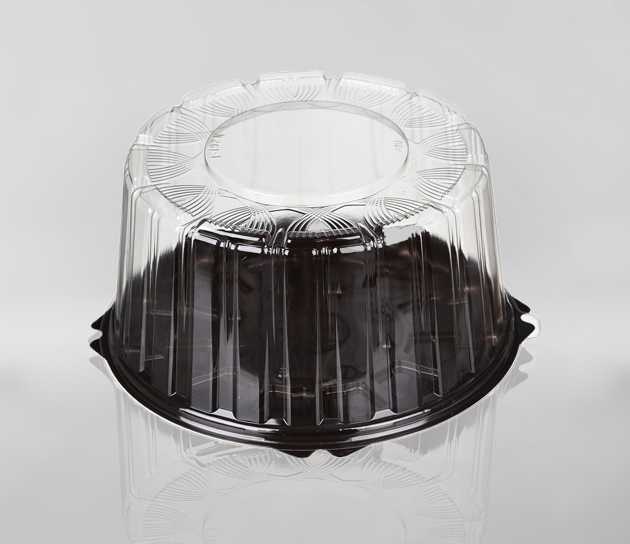 Круглая упаковка для тортов с ребрами жесткости Т-192/1КН (СП)