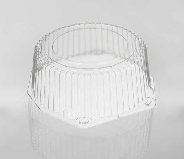 Круглая упаковка для тортов с ребрами жесткости Т-206К