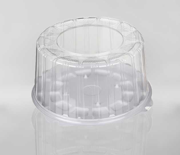 Круглая упаковка для тортов с ребрами жесткости Т-218К (СП)