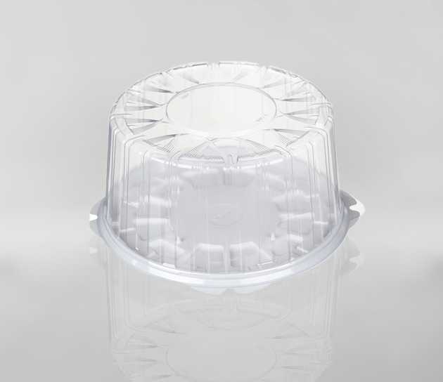 Круглая упаковка для тортов с ребрами жесткости Т-236/1ДШ