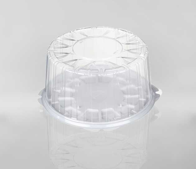 Круглая упаковка для тортов с ребрами жесткости Т-236/1К (2)